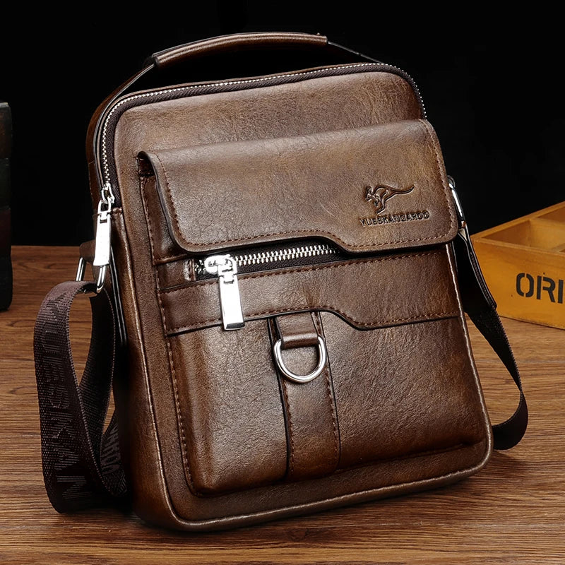 Vintage Leder Sling Bag für Herren – Vielseitige Crossbody Messenger