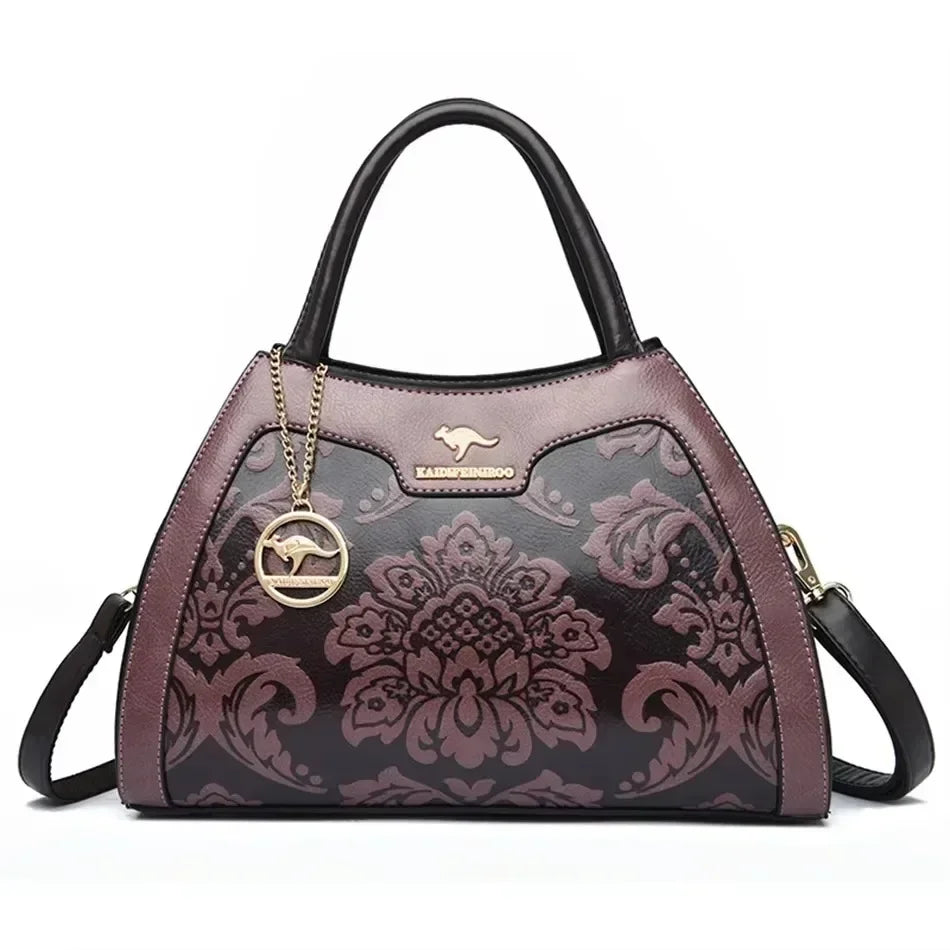 Regal Tote-Handtasche aus geprägtem Leder