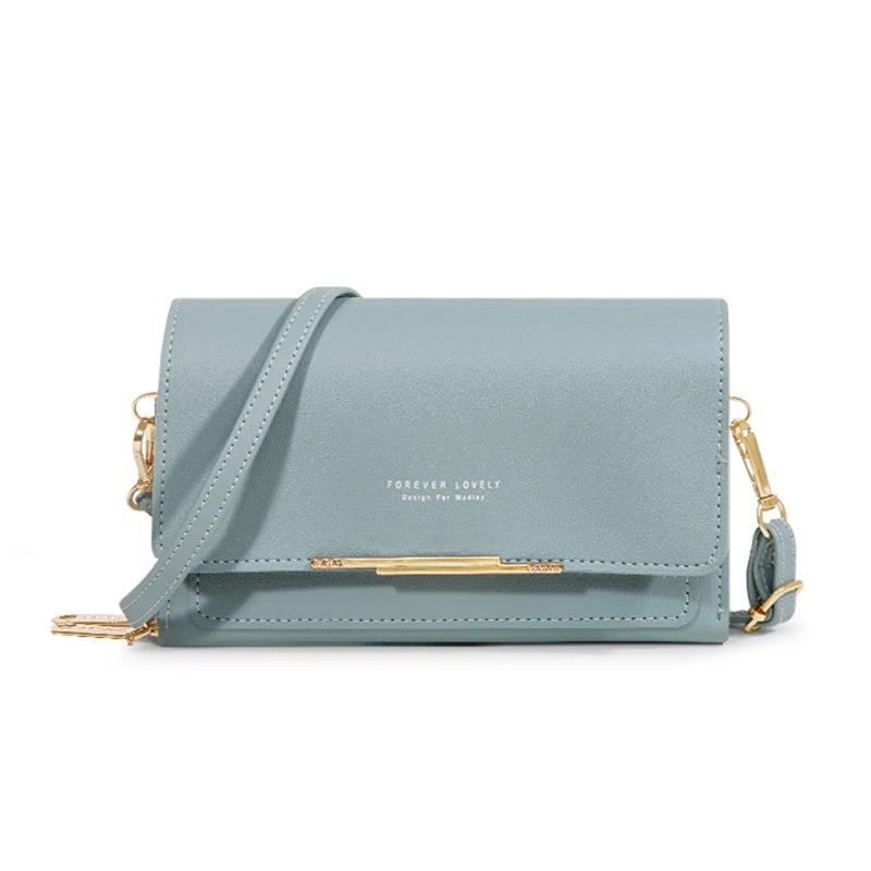 Sleek Maroon Multi-Pocket Crossbody Bag