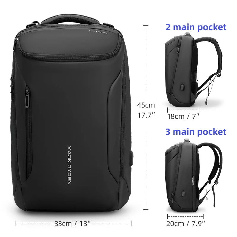 Durchdachter 17-Zoll-Laptop-Rucksack für Berufspendler