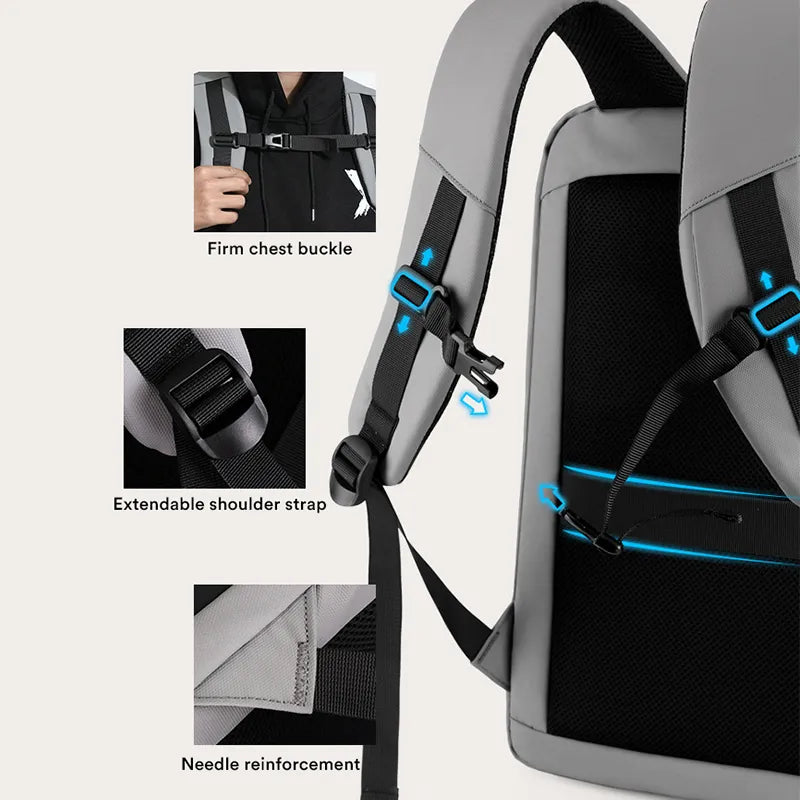 Moderner 17,3-Zoll-Hartschalen-Laptop-Rucksack für Business und eSport