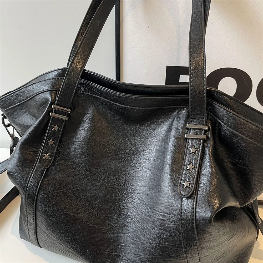 Luxury Large Tote Bag for Women – Soft PU Leather Shoulder Handbag with Spacious Interior & Elegant Design