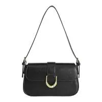 Retro Lackleder Umhängetasche – Elegante Crossbody Handtasche mit goldener Schnalle