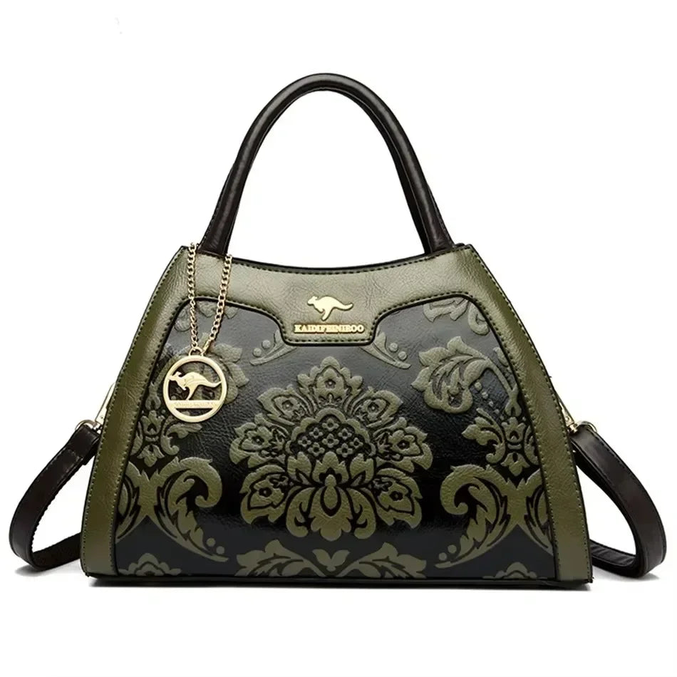 Regal Tote-Handtasche aus geprägtem Leder