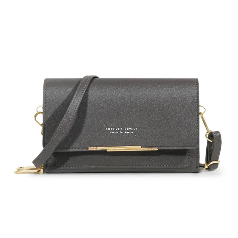 Sleek Maroon Multi-Pocket Crossbody Bag