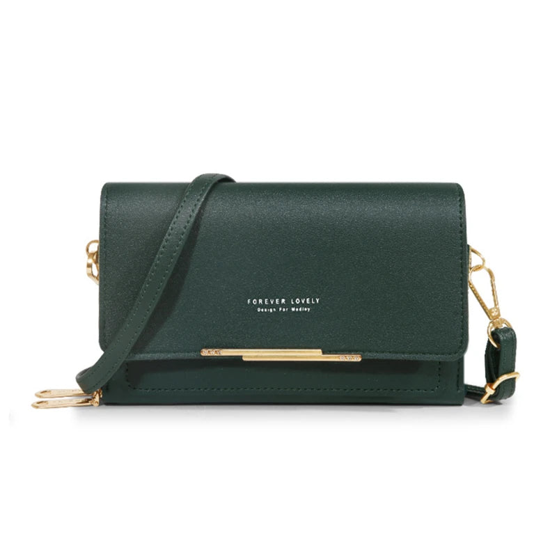 Sleek Maroon Multi-Pocket Crossbody Bag
