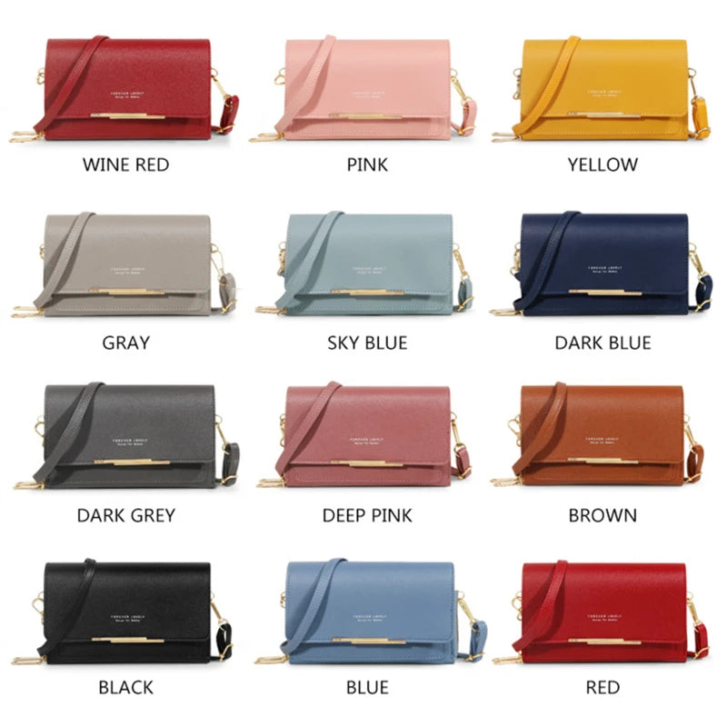 Sleek Maroon Multi-Pocket Crossbody Bag