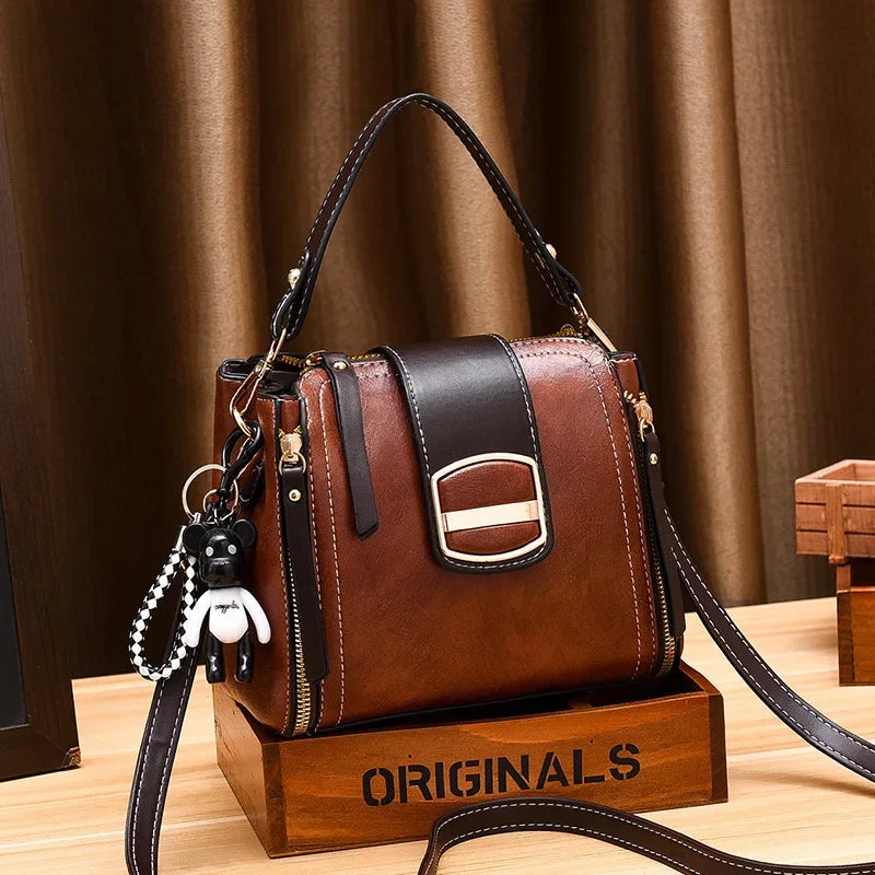 Chic Designer-Inspired Handbag with Charms