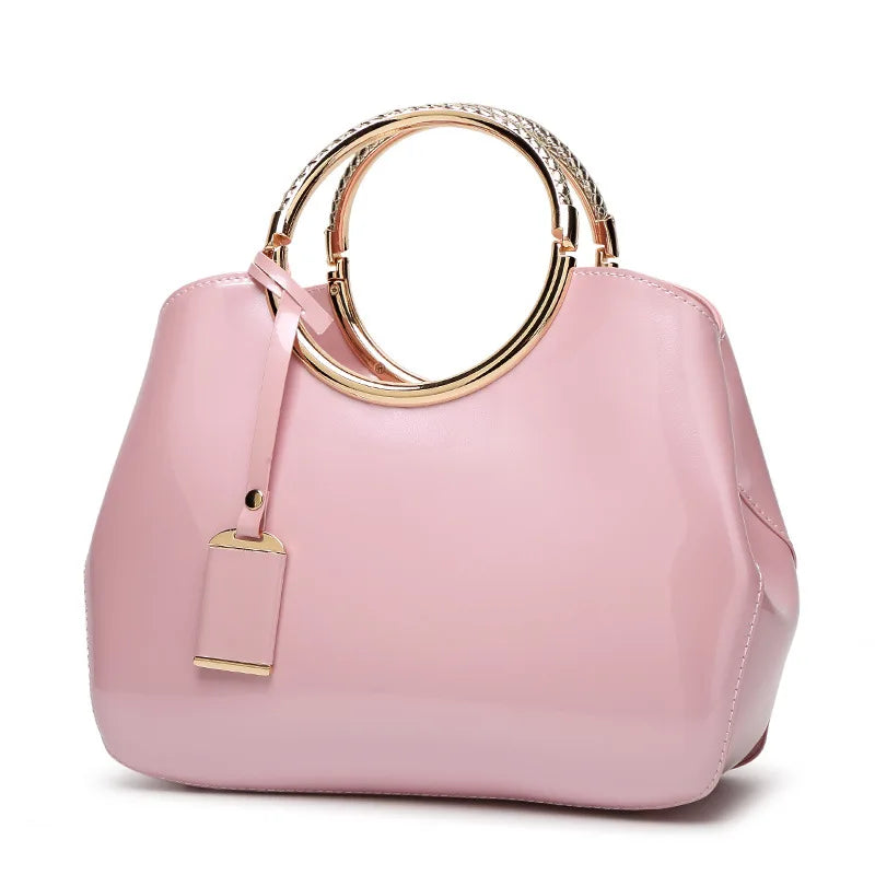 Elegant High-Quality Women's Patent Leather Handbag - Chic and Stylish Design
