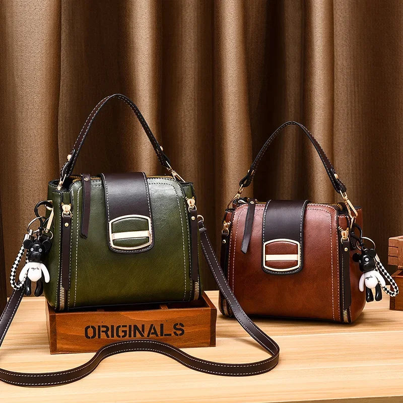 Chic Designer-Inspired Handbag with Charms