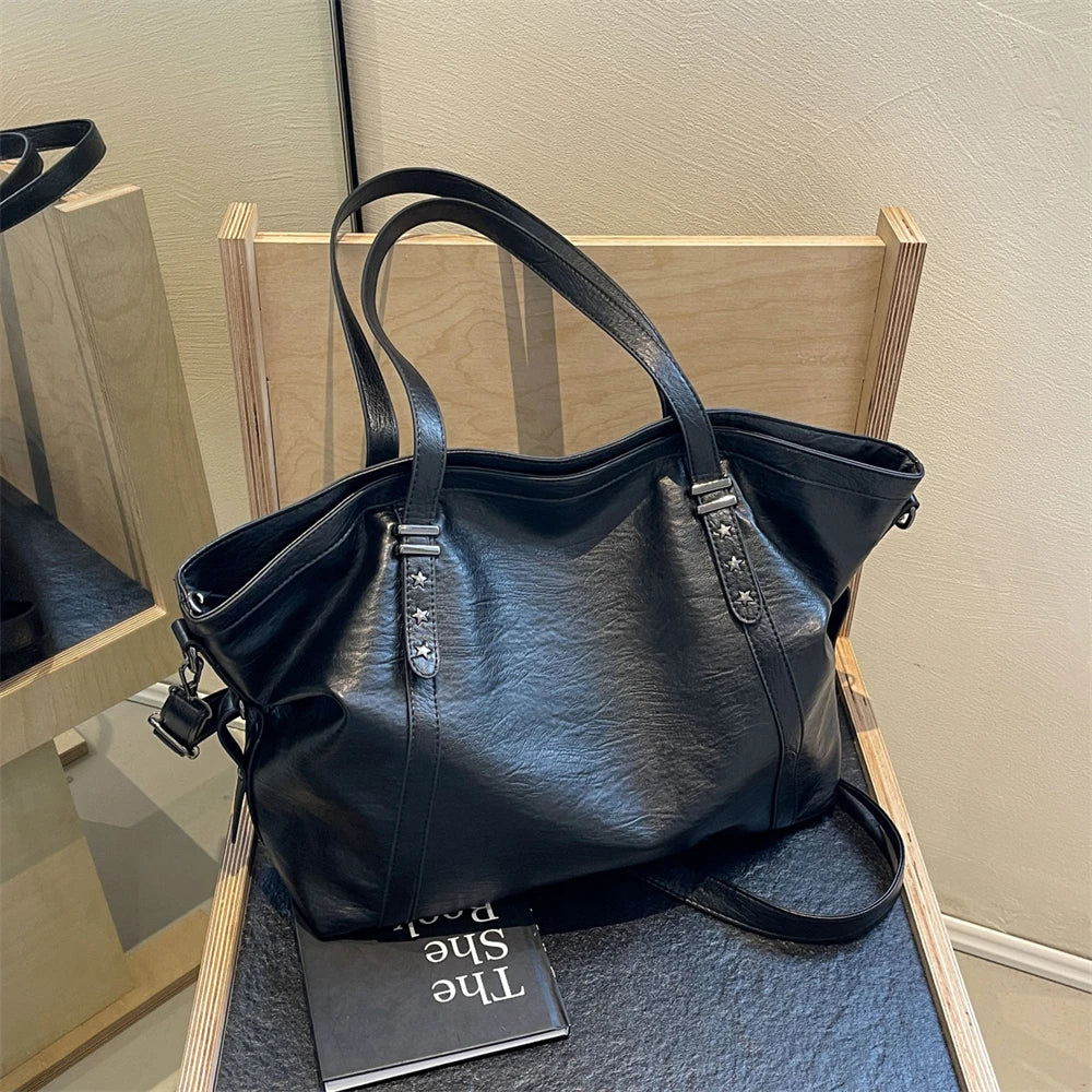 Luxury Large Tote Bag for Women – Soft PU Leather Shoulder Handbag with Spacious Interior & Elegant Design