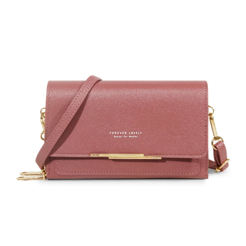 Sleek Maroon Multi-Pocket Crossbody Bag