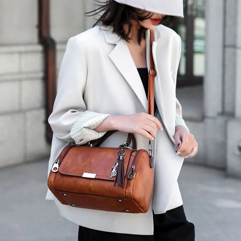 Boho-Chic Tassel Crossbody Bag – Geräumig & Trendy für Damen