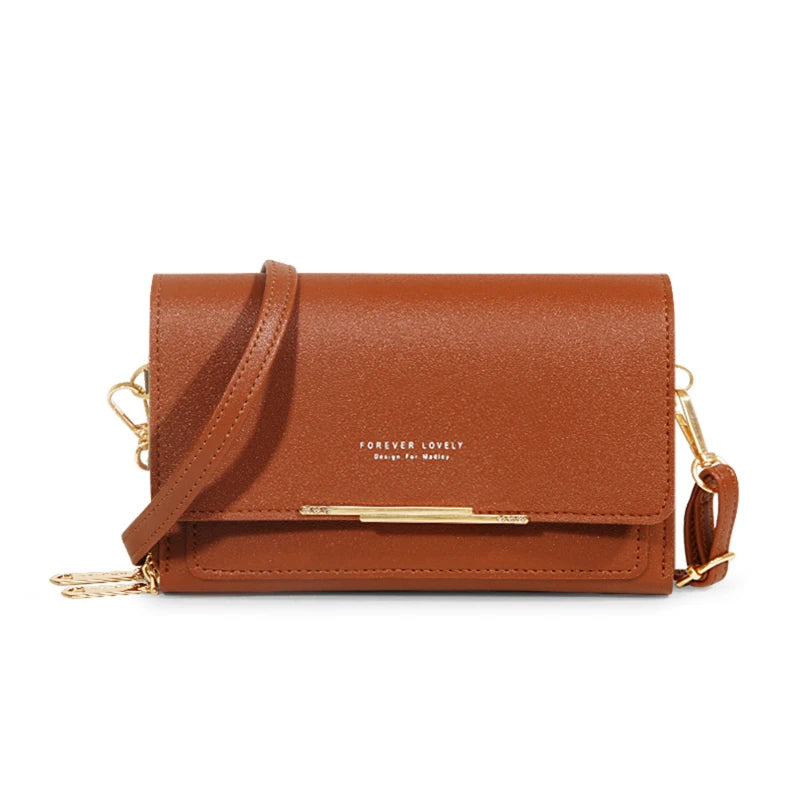 Sleek Maroon Multi-Pocket Crossbody Bag