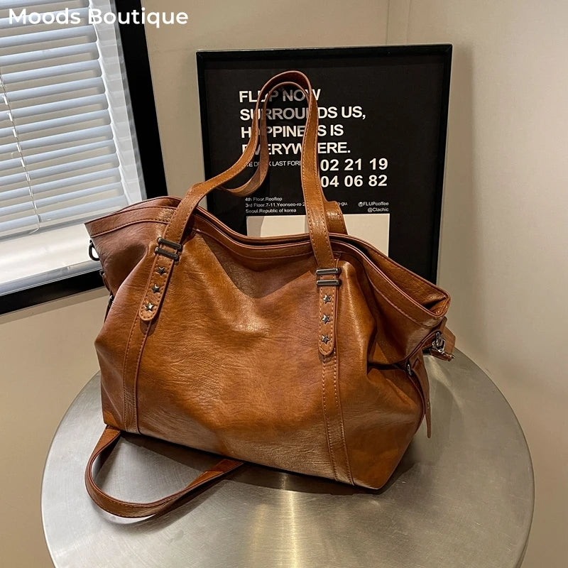 Luxury Large Tote Bag for Women – Soft PU Leather Shoulder Handbag with Spacious Interior & Elegant Design