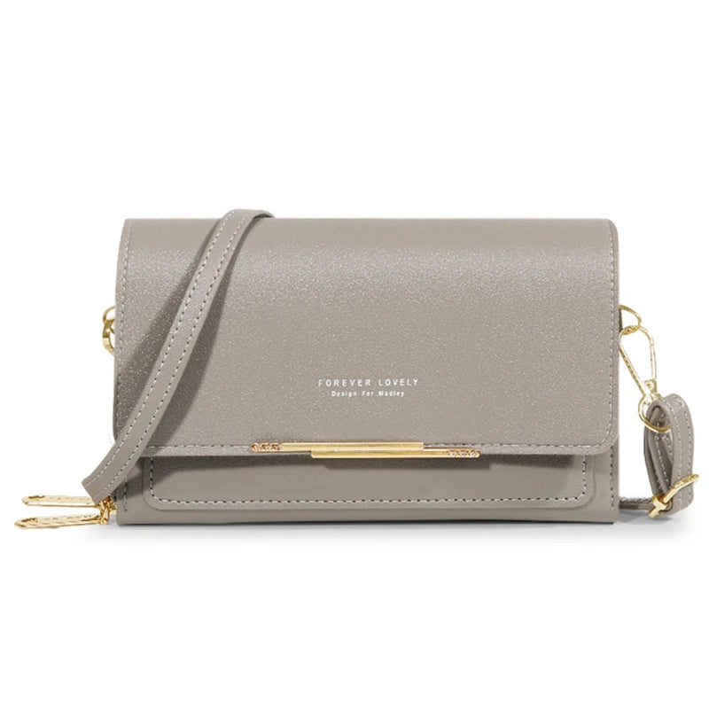 Sleek Maroon Multi-Pocket Crossbody Bag