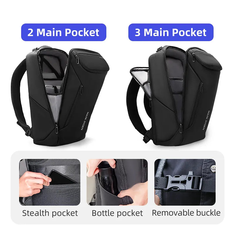 Durchdachter 17-Zoll-Laptop-Rucksack für Berufspendler