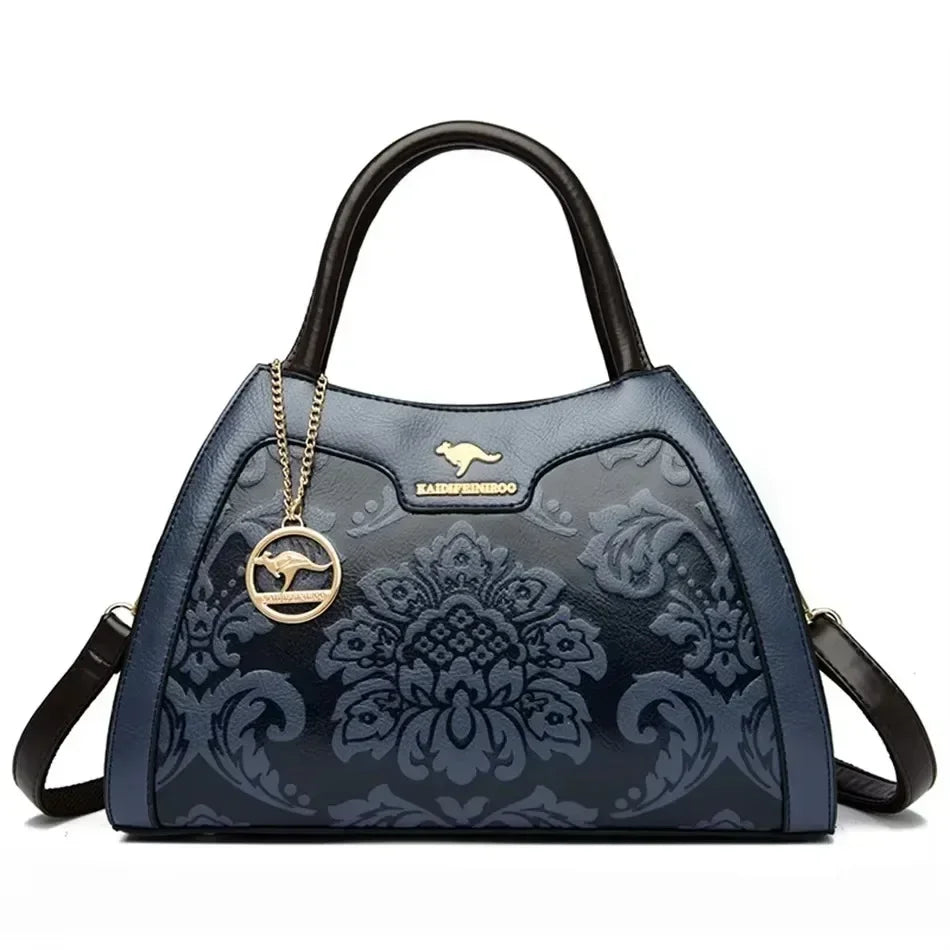 Regal Tote-Handtasche aus geprägtem Leder