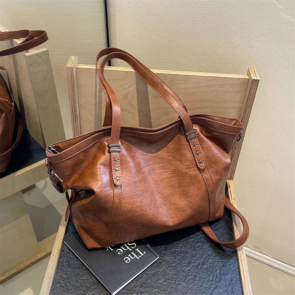 Luxury Large Tote Bag for Women – Soft PU Leather Shoulder Handbag with Spacious Interior & Elegant Design