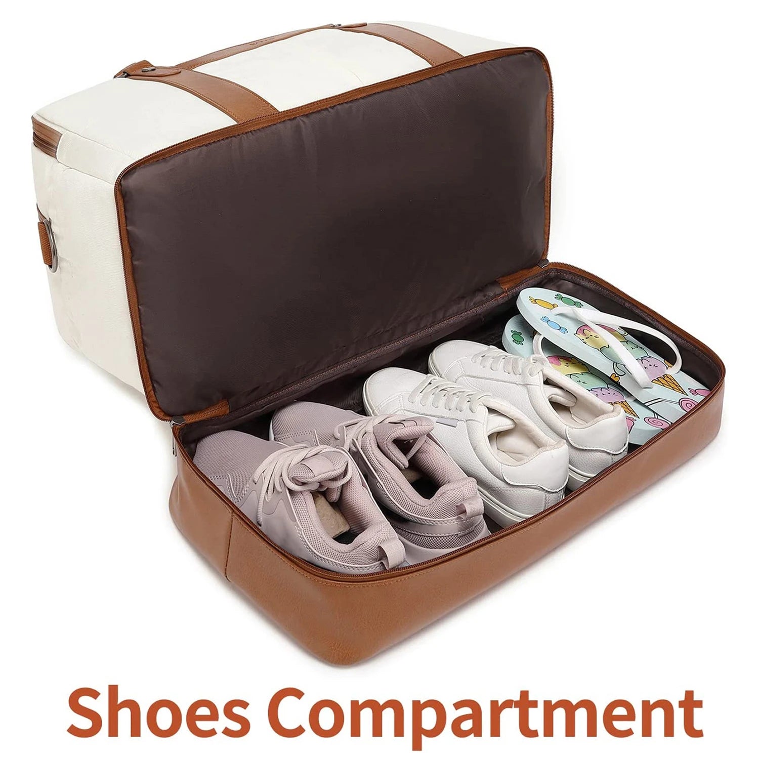 Jetsetter-Charme: Edler Canvas-Weekender mit Schuhfach