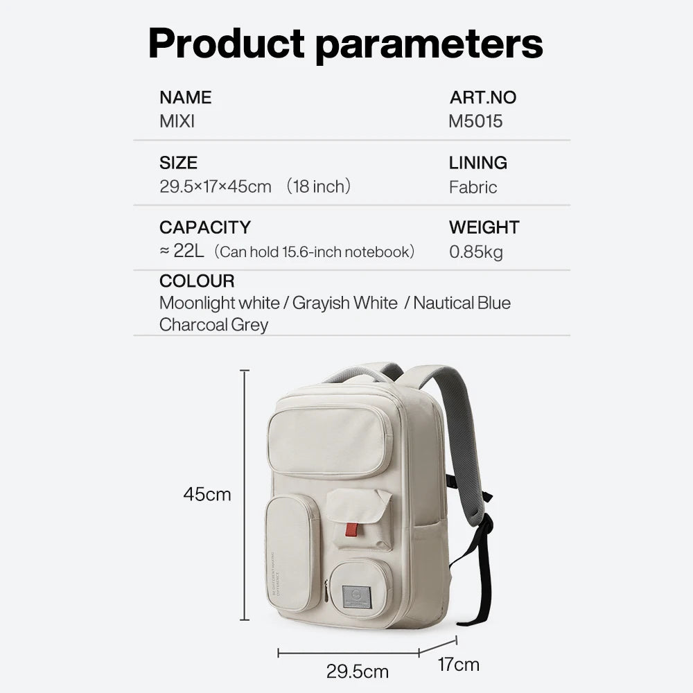 Reiserucksack mit mehreren Fächern – wasserdichte 18-Zoll-Laptoptasche