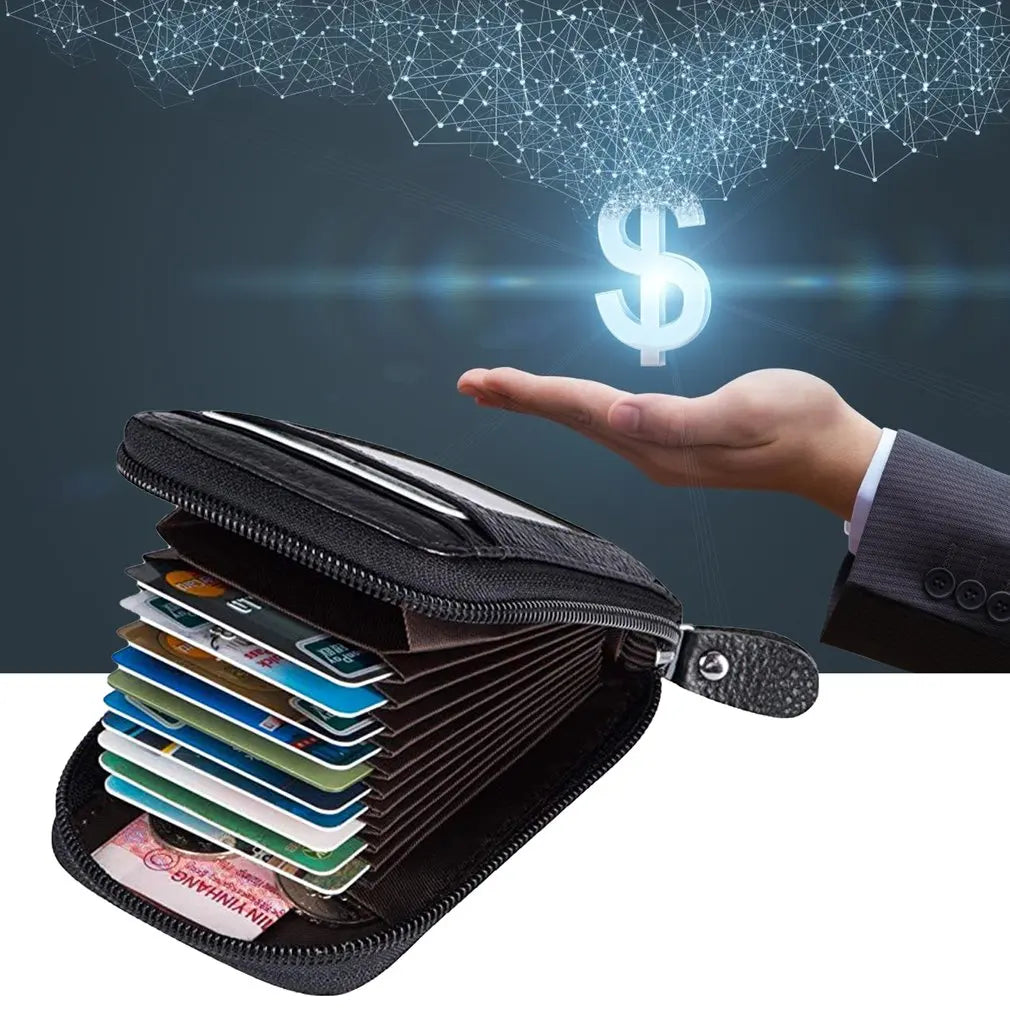 Sleek Pocket Organizer: Modern PU Leather Wallet for Essentials