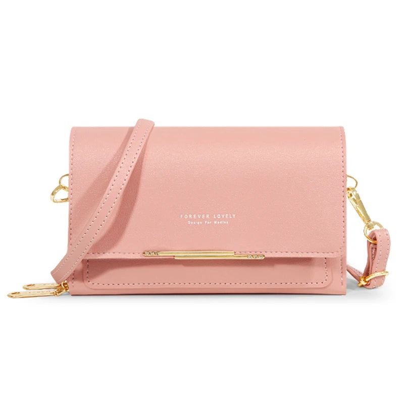 Sleek Maroon Multi-Pocket Crossbody Bag