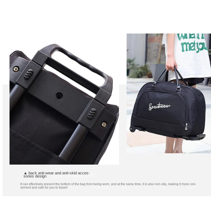 Blush Voyager: Schicke Trolley-Reisetasche mit praktischen Rollen