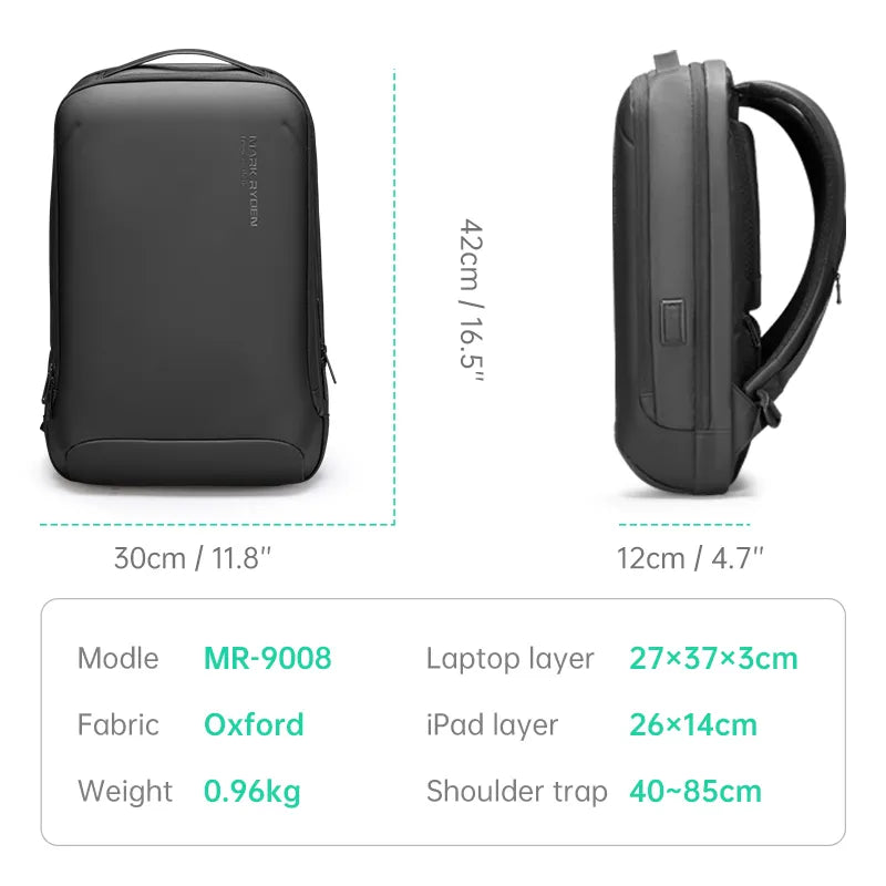Schlanker, minimalistischer Business-Laptop-Rucksack