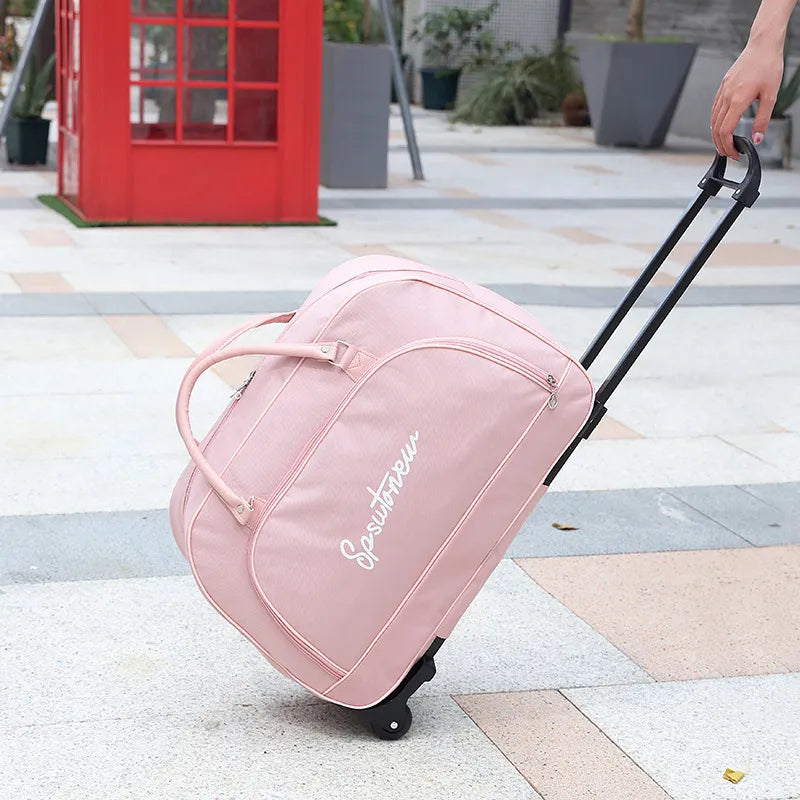 Blush Voyager: Schicke Trolley-Reisetasche mit praktischen Rollen