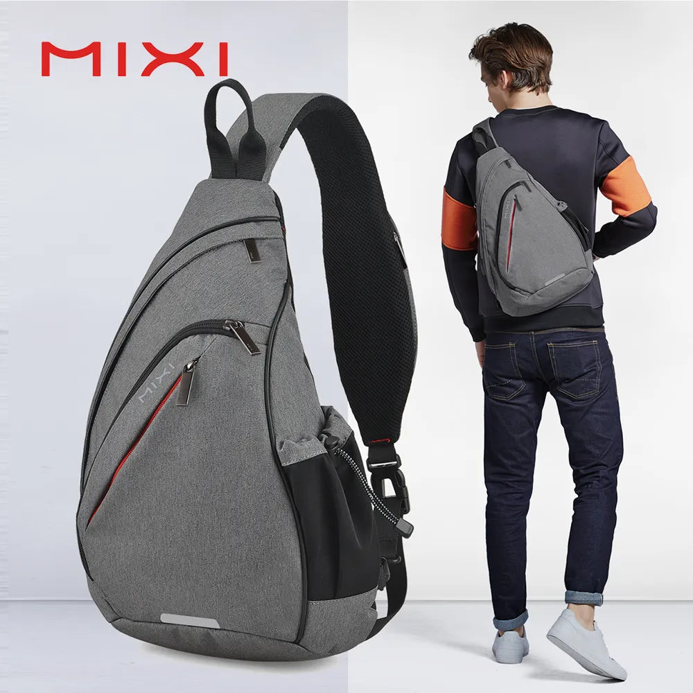 Technisch versierter Sling-Rucksack mit USB-Anschluss