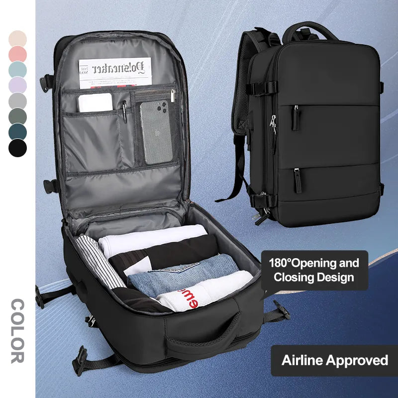Von Fluggesellschaften zugelassener Wanderrucksack – Wasserdichter Laptop-Reiserucksack