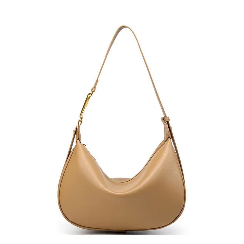 Colette Crescent Shoulder Bag – Minimalist Soft Leather Hobo