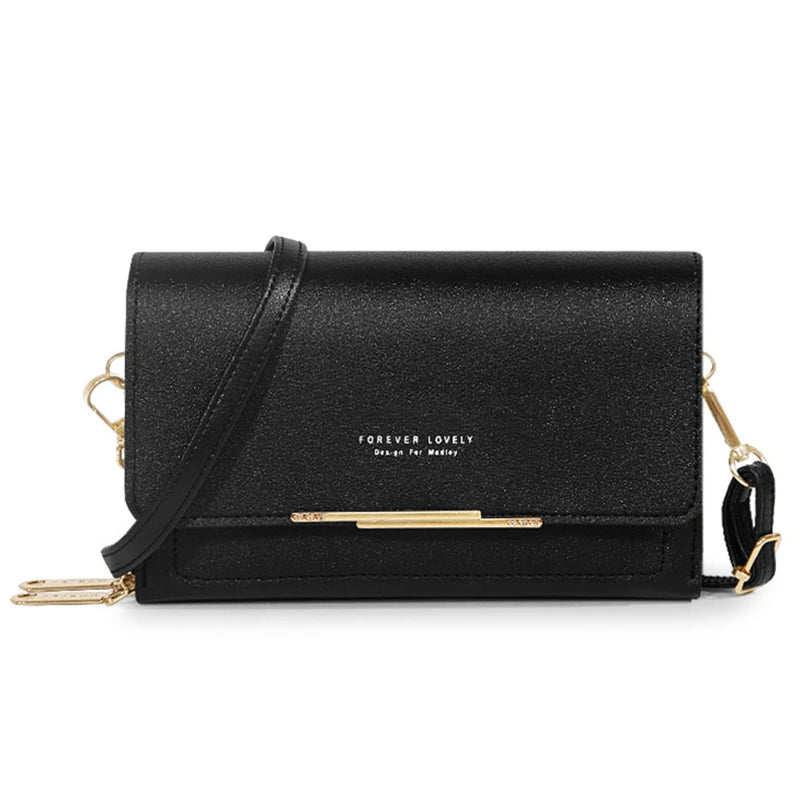 Sleek Maroon Multi-Pocket Crossbody Bag