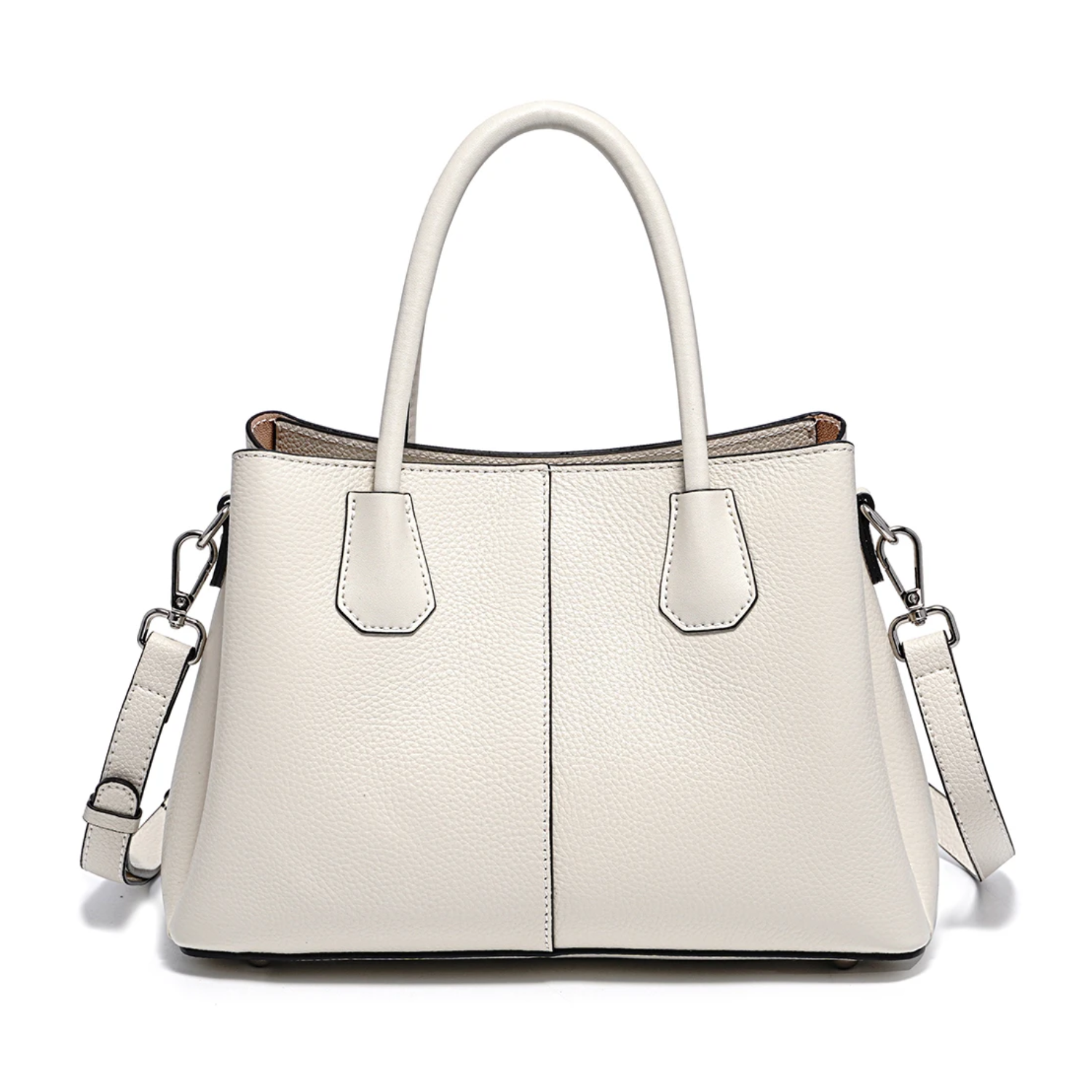 Genuine Leather Top-Handle Tote Bag for Women