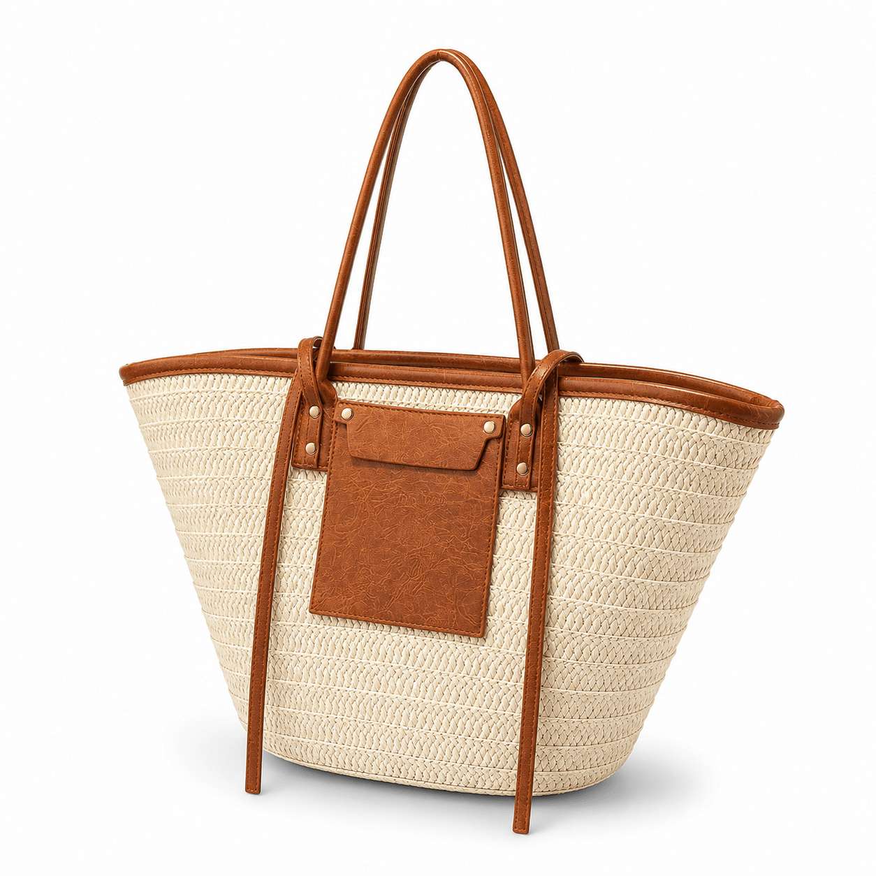 California Coast Tote – Elegant Woven Shoulder Bag