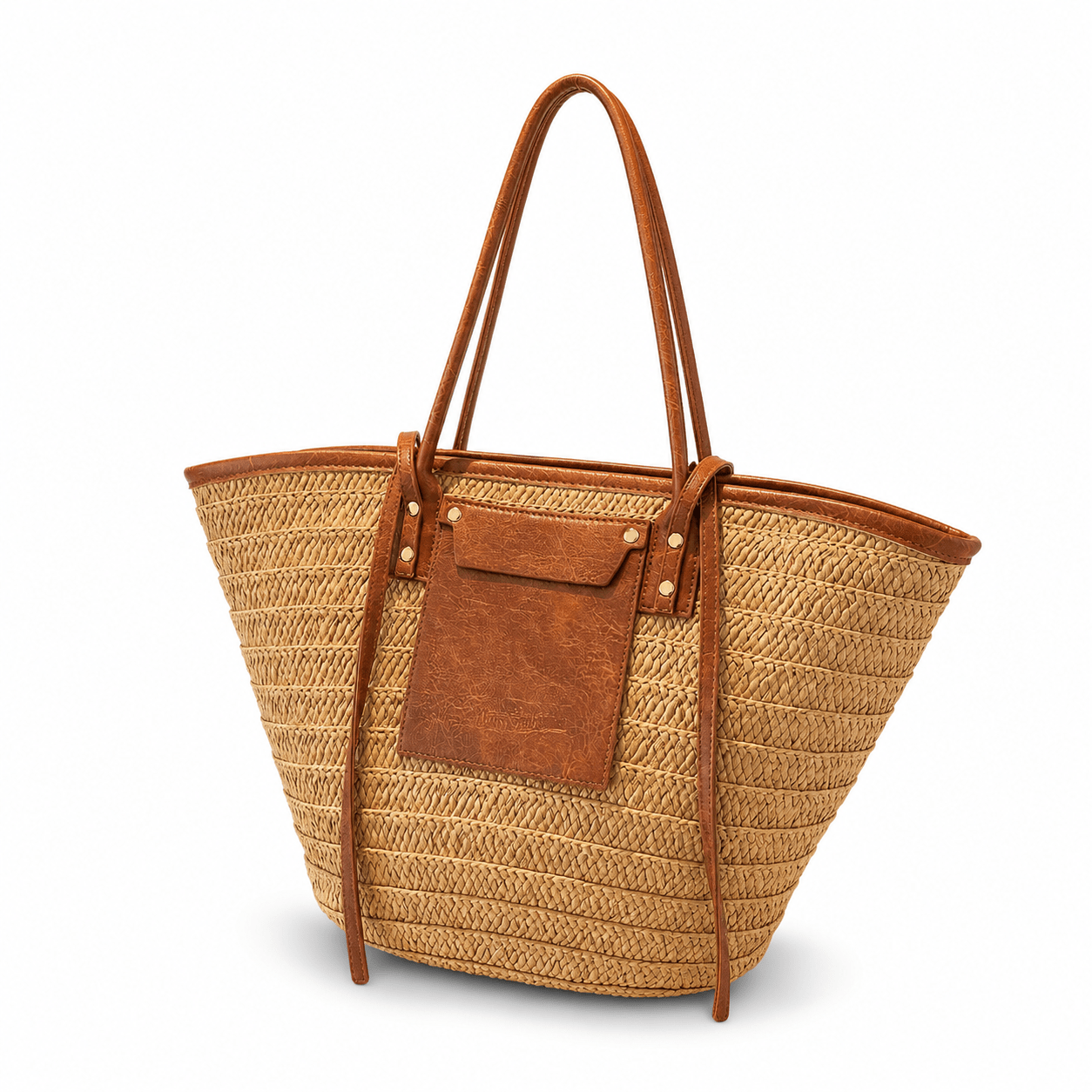 California Coast Tote – Elegant Woven Shoulder Bag