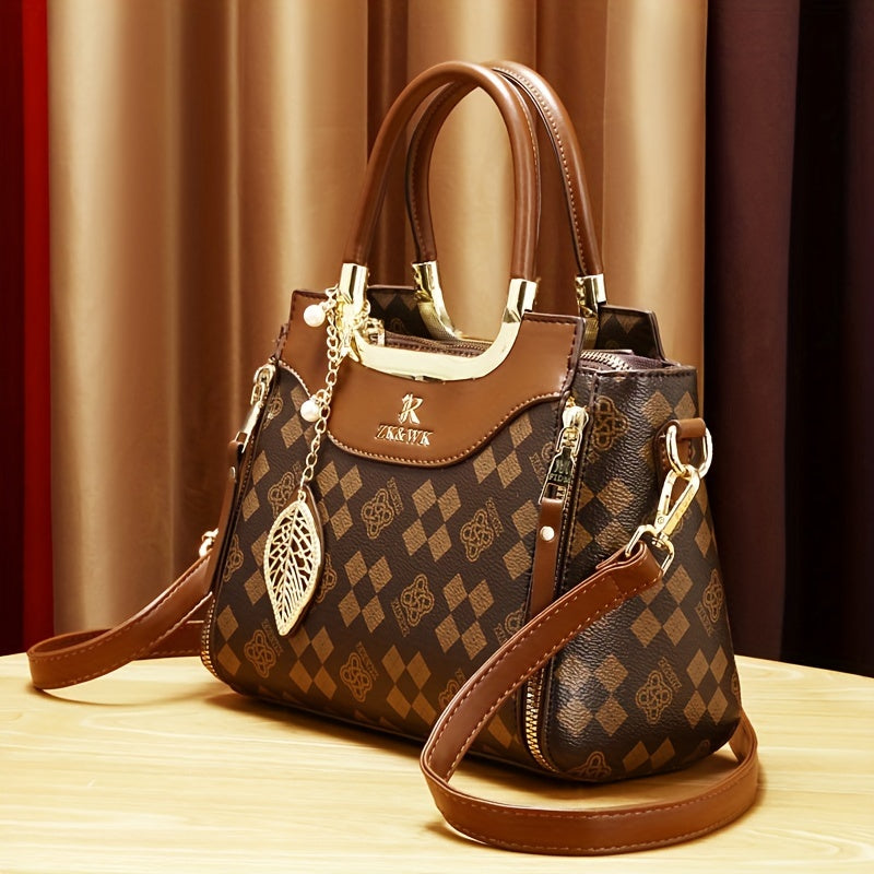Vintage Luxury PU Leather Handbag – Elegant Retro Shoulder & Crossbody Bag for Women