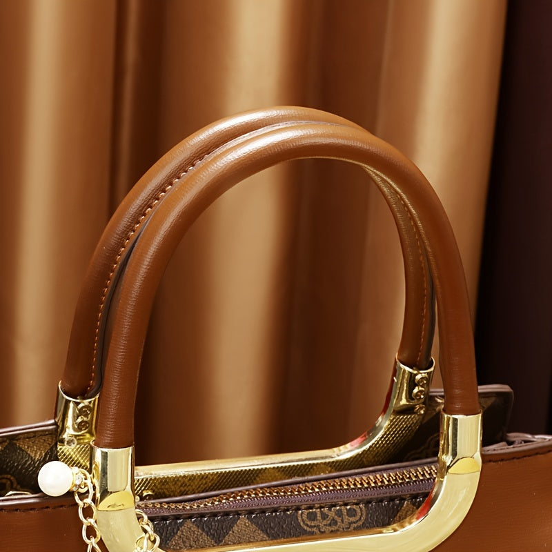Vintage Luxury PU Leather Handbag – Elegant Retro Shoulder & Crossbody Bag for Women