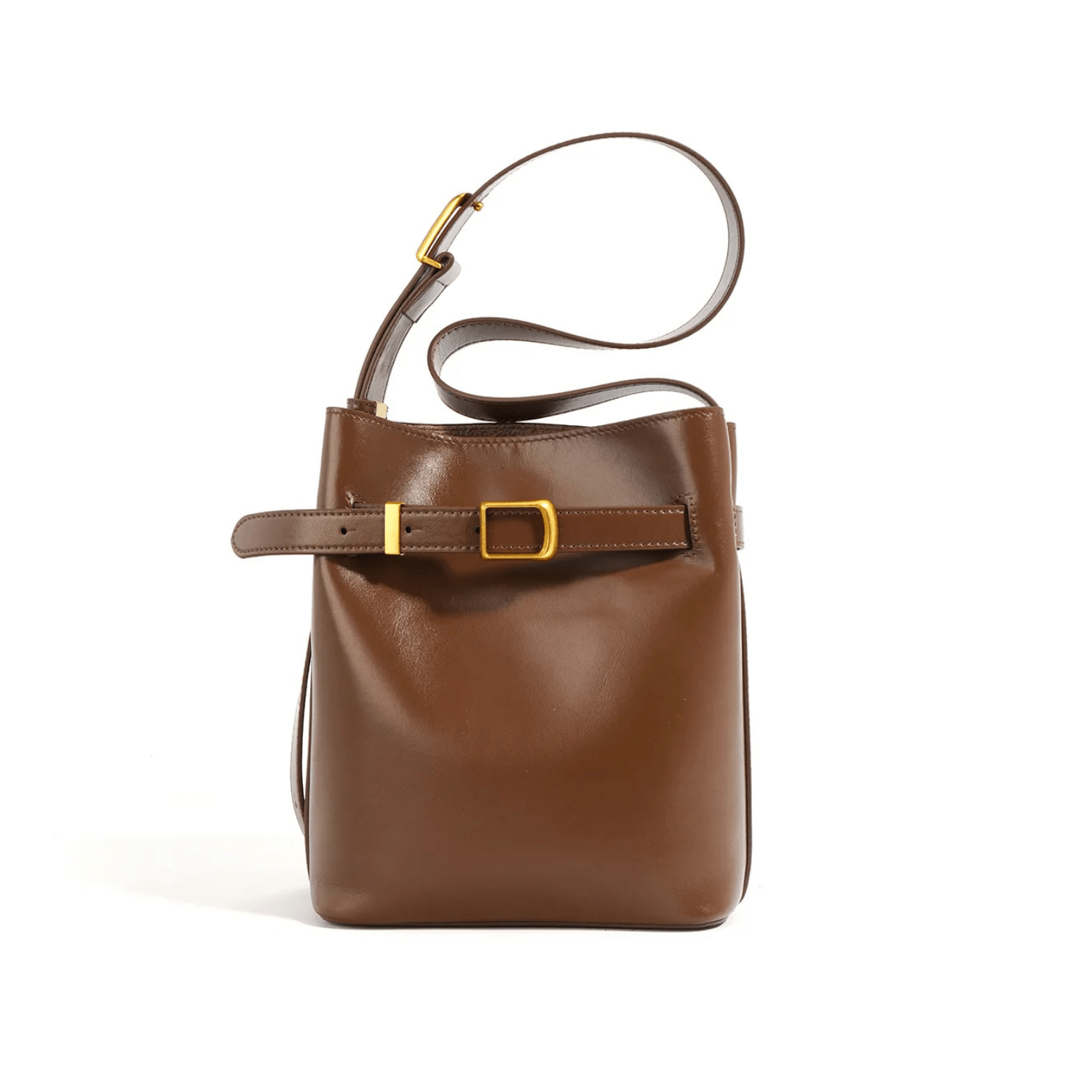 Brown_leather_handbag_with_a_gold_buckle_on_a_white_background
