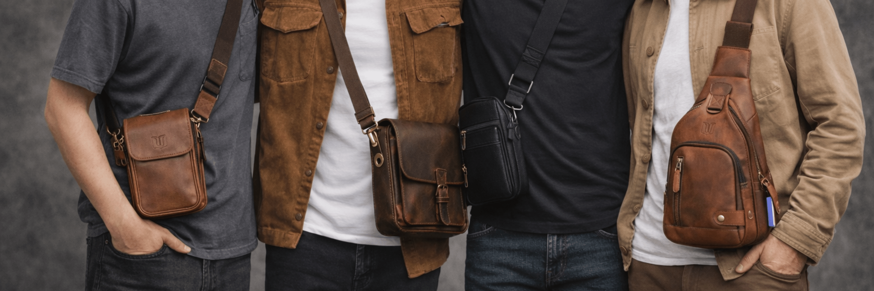 Men’s crossbody bags in genuine leather by Atriton Shop
