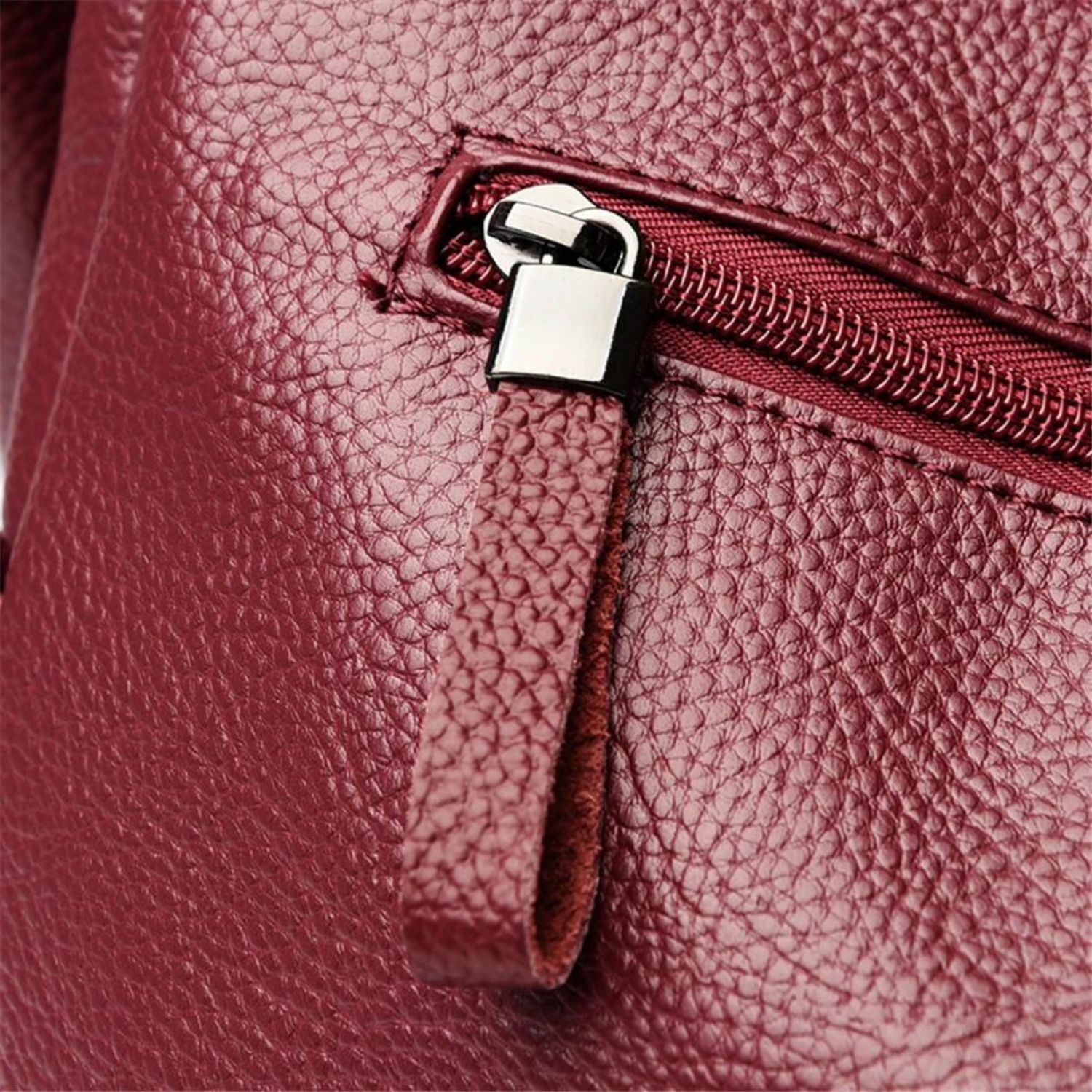 Luxurious Maroon Leather Crossbody Bag