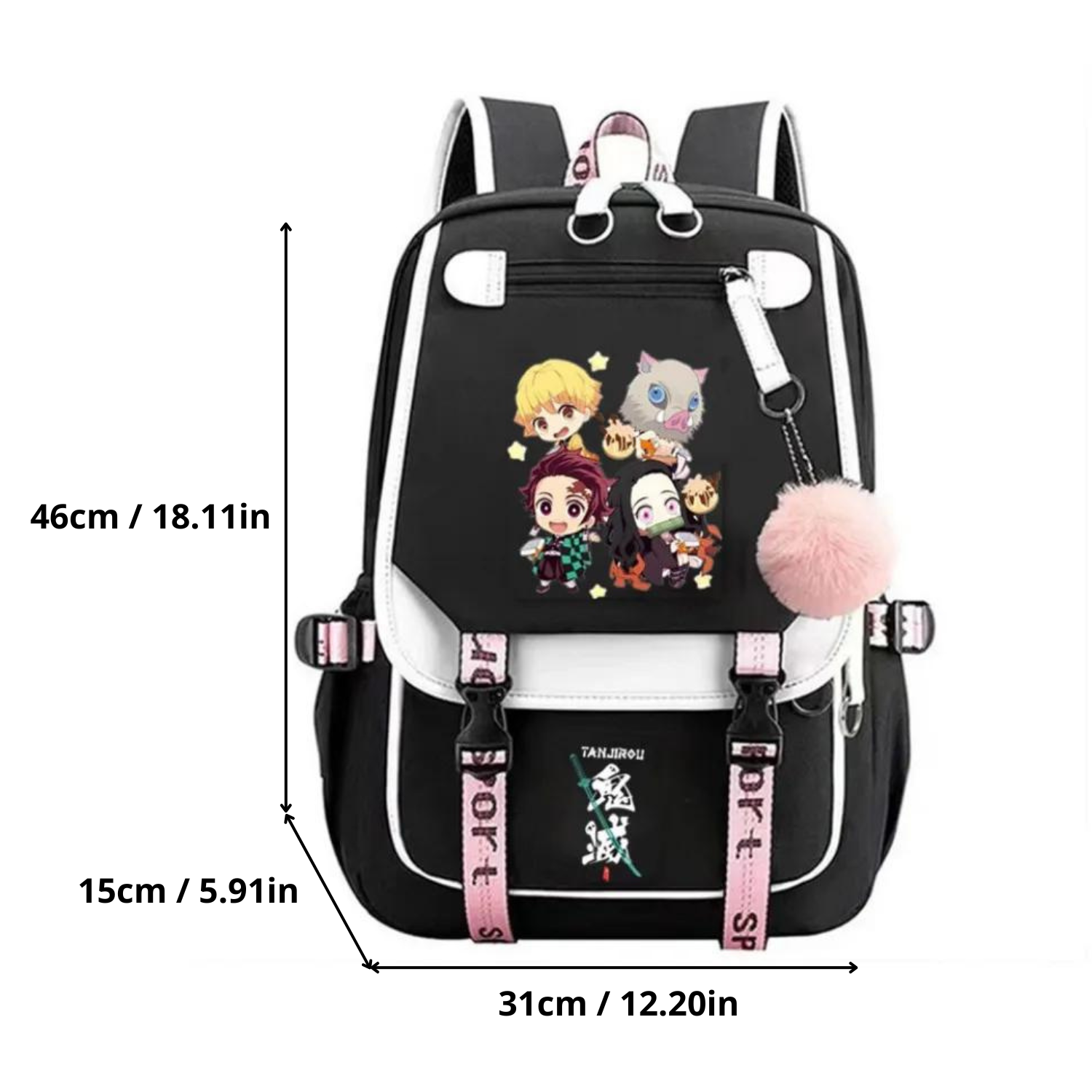 Anime-Inspired Student Cosplay Backpack