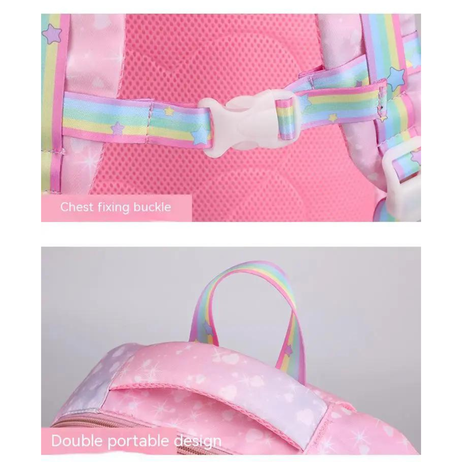 Playful Pink Orthopedic Schoolbag - Cute and Comfortable