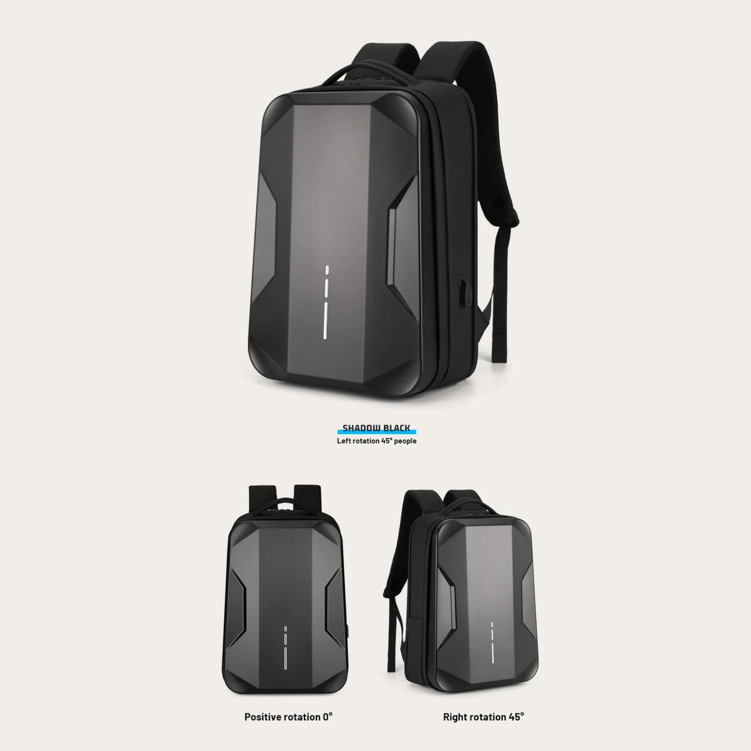 Modern 17.3-inch Hard Shell Business & eSports Laptop Backpack