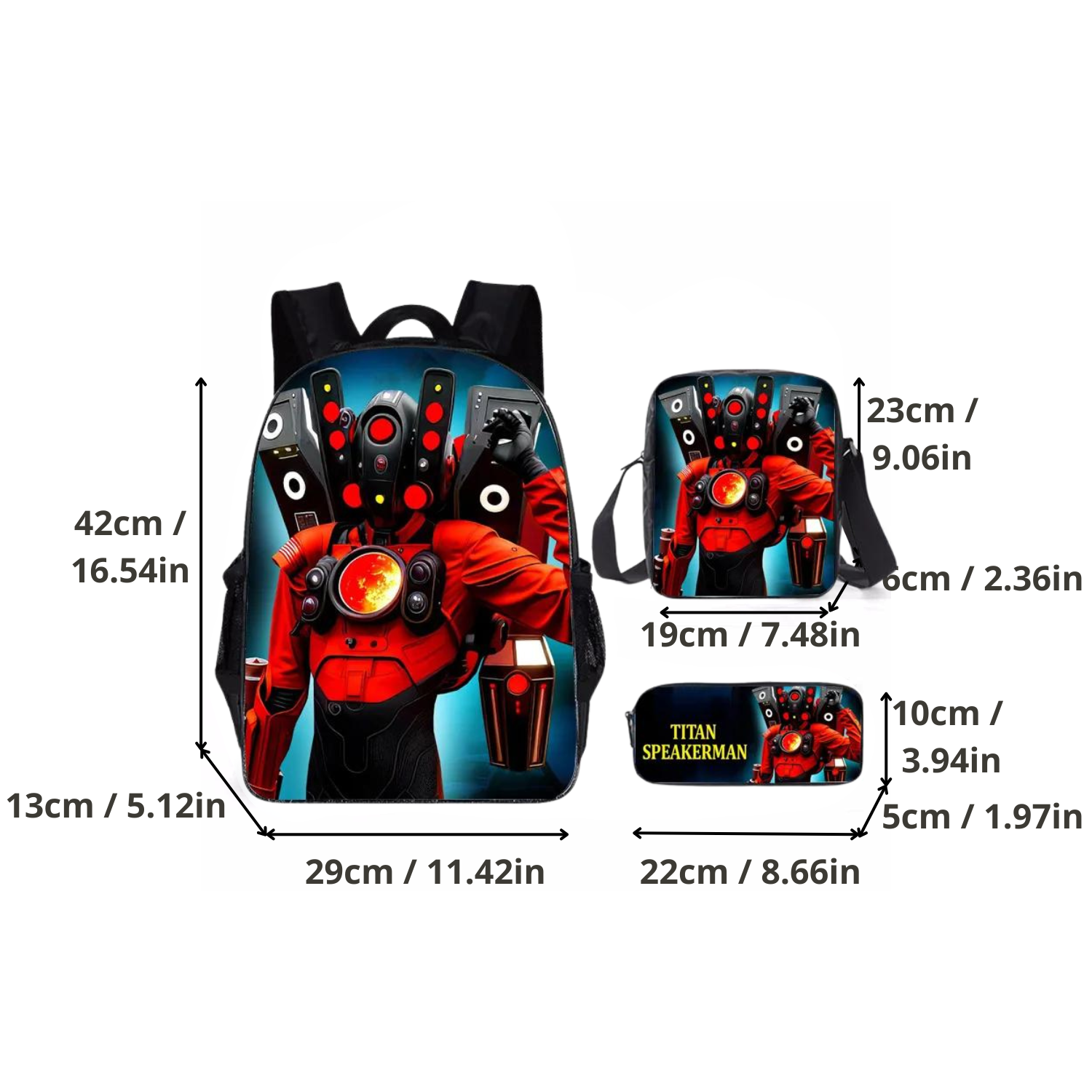 Superhero Tech Gear Backpack Set - Red Armor Edition