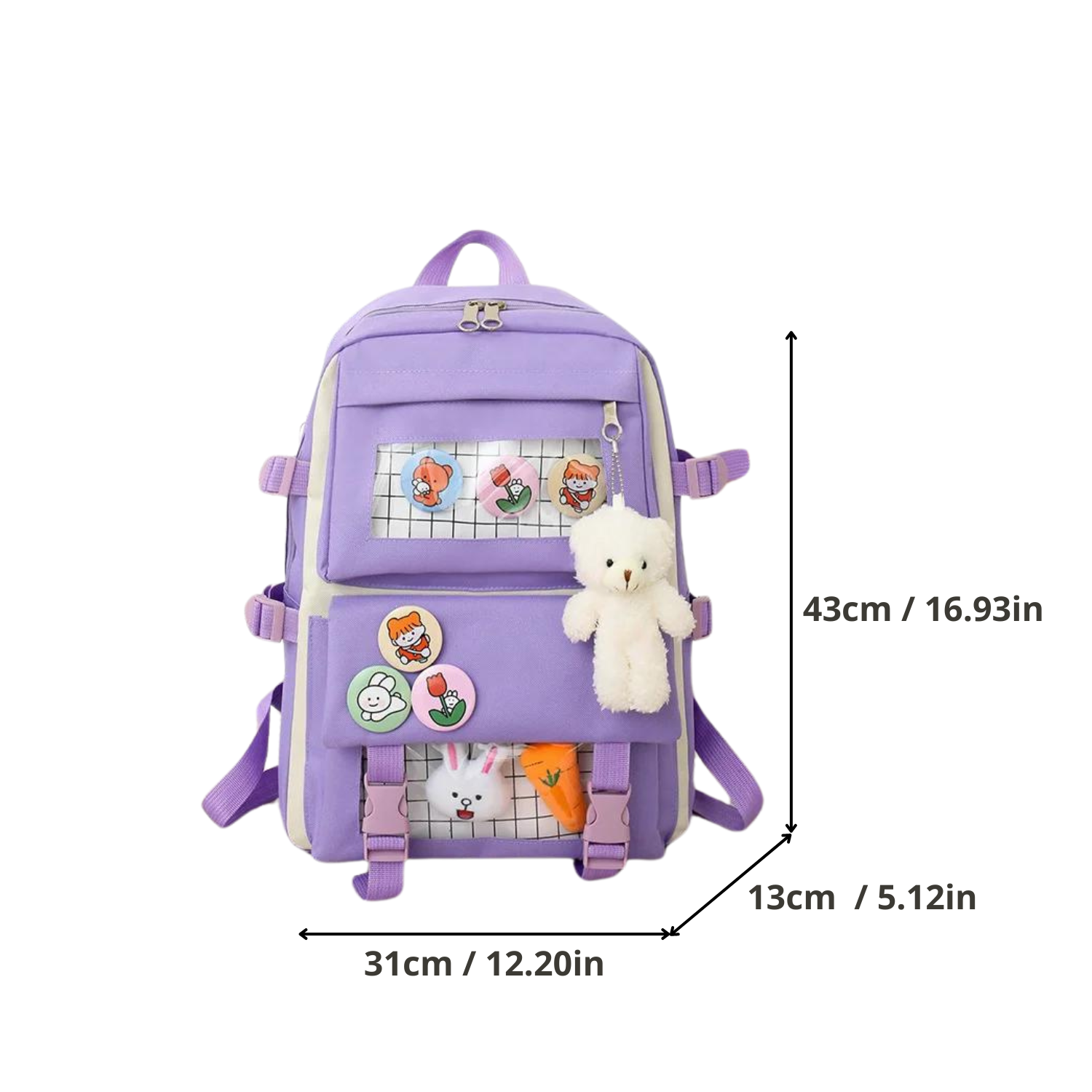 Charming Kitten 4-in-1 School Set - Waterproof Backpack and Accessories