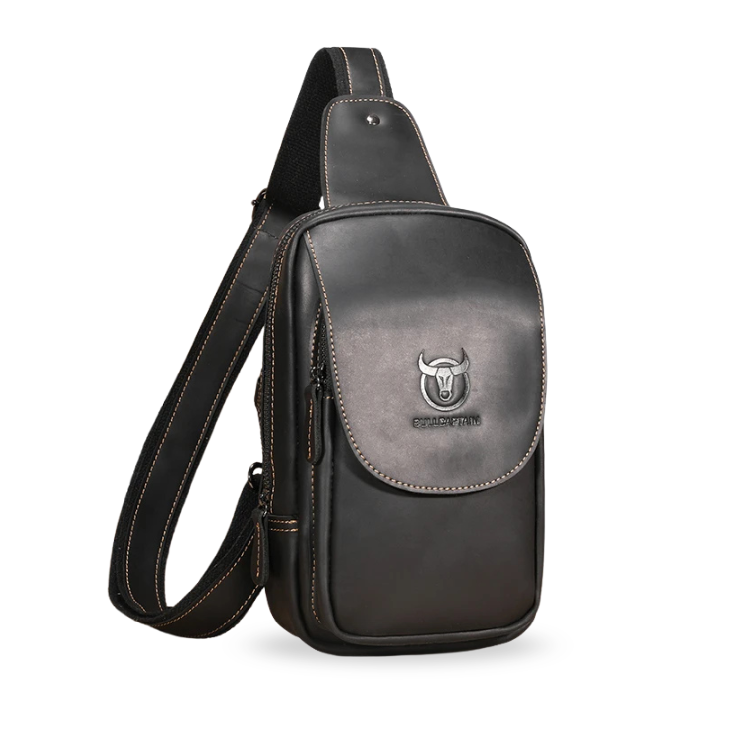 Genuine Leather Men’s Crossbody Chest Bag – Vintage Sling Bag