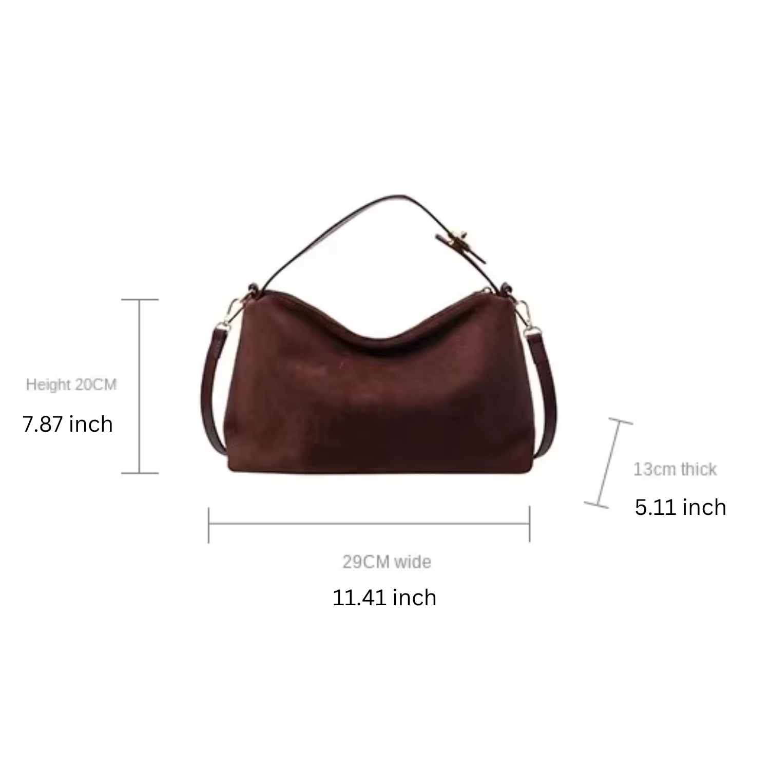 Chic Suede Shoulder Bag – Stylish Everyday Tote with Elegant Minimalist Design