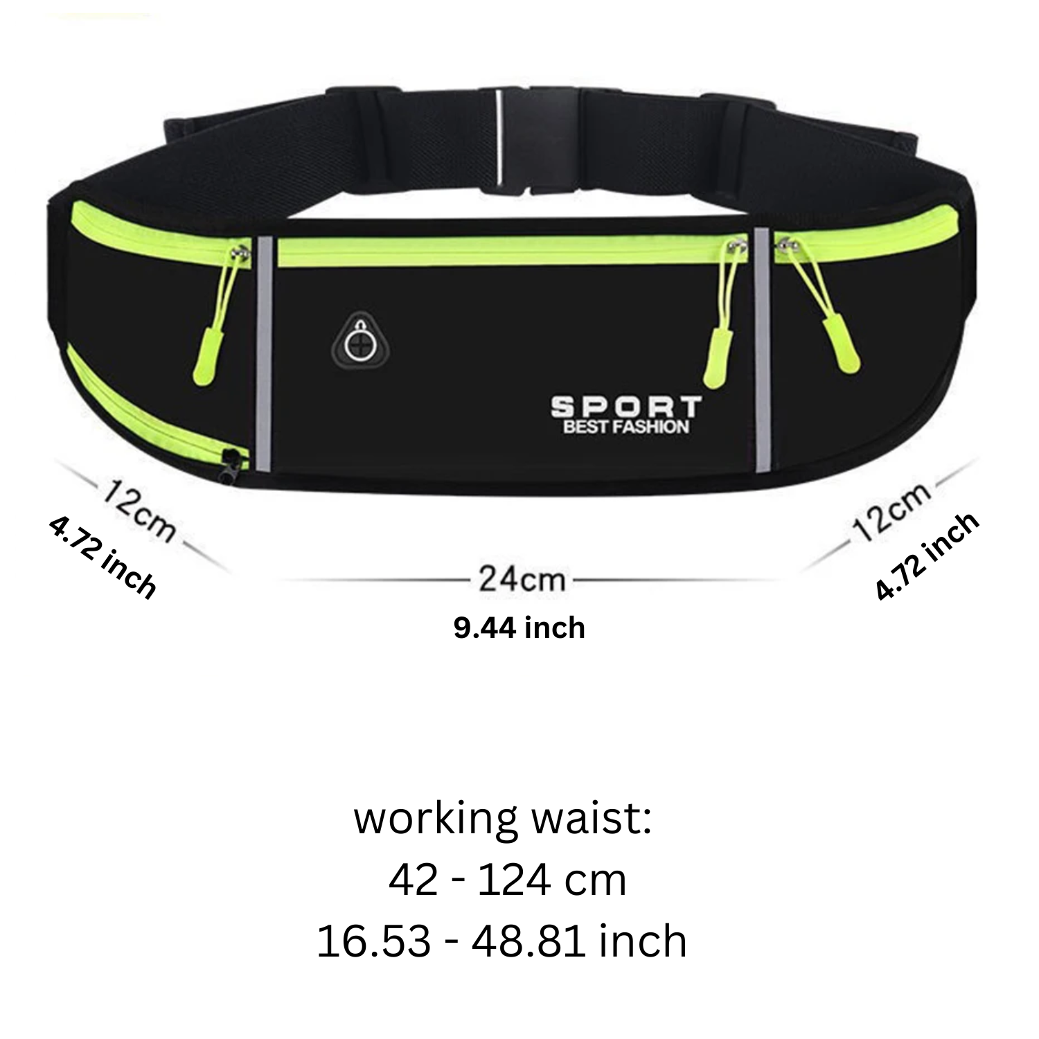 Multi-Purpose Waterproof Running Waist Bag with Water Bottle Holder